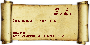 Seemayer Leonárd névjegykártya